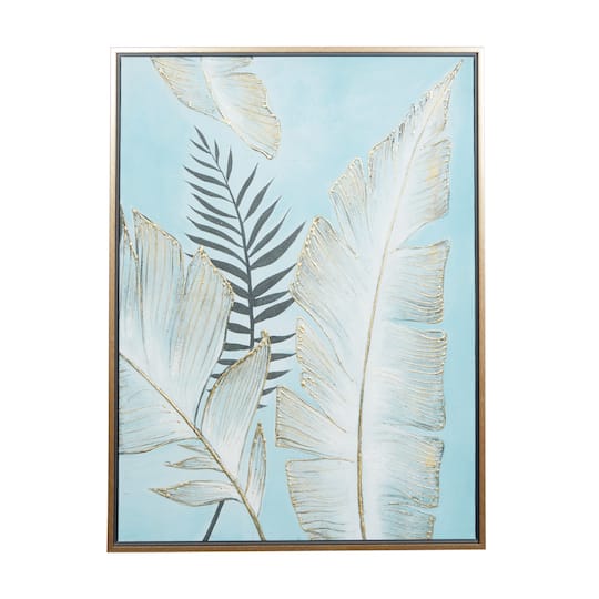 Blue Canvas Coastal Style Wall Art, 40" x 30" x 1"